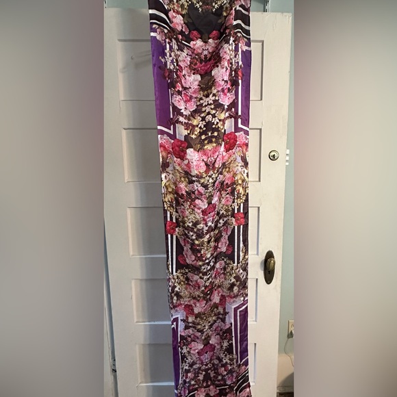Echo Accessories - Echo Purple Floral scarf/wrap